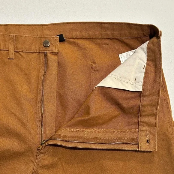 Carhartt Mens 44x36 Brown Duck Canvas Utility Work Pants Loose Fit BN0011-M - Picture 8 of 14